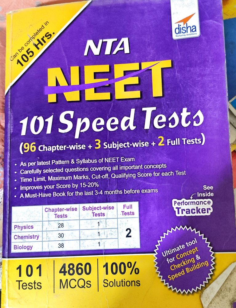 NEET Speed Test 101″ by Disha publication