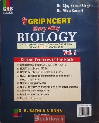 GRB Grip NCERT Biology. VOL 1. Class 11th.