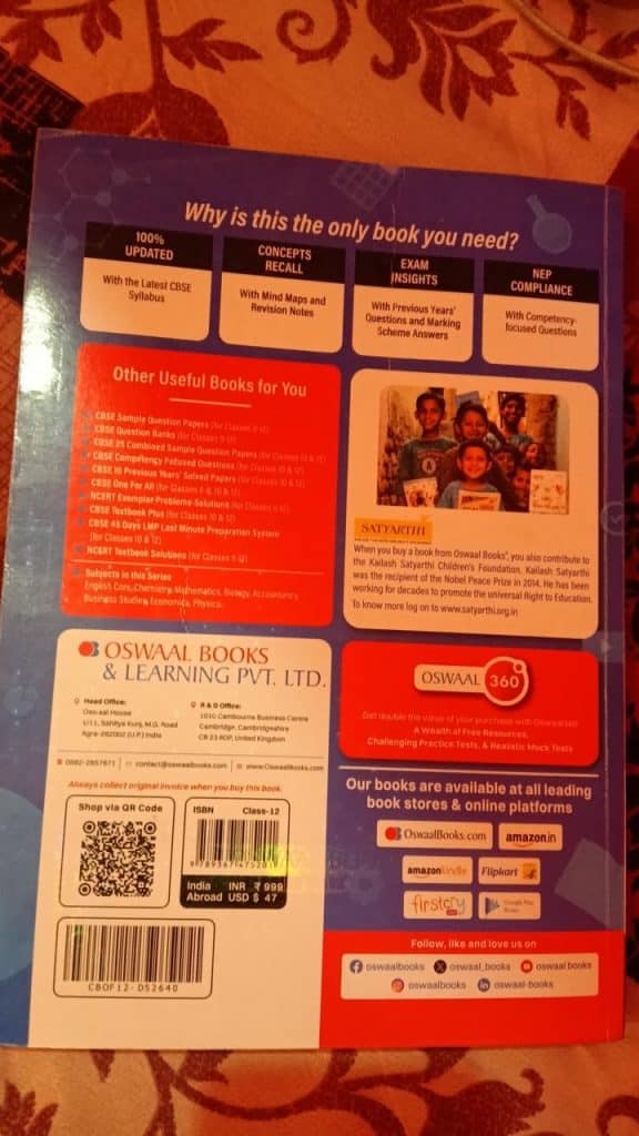 Oswal CBSE AND NCERT ONE FOR ALL CHEMISTRY photo 2
