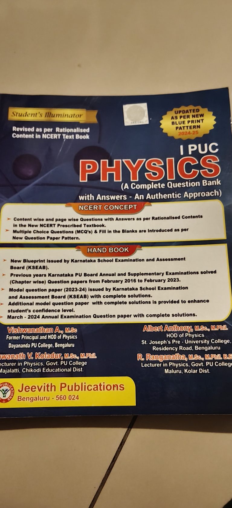 I PUC physics question bank