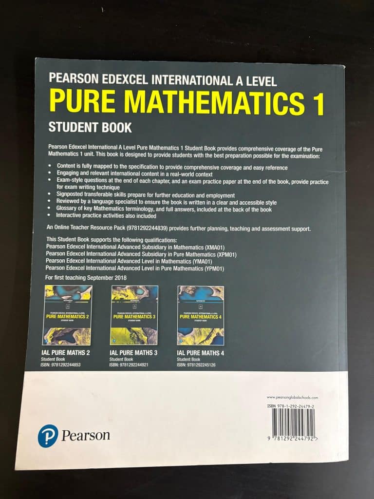 Pearson Edexcel Ial Pure Mathematics 1 Book photo 2