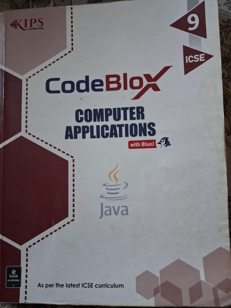Code Blox computer Application class 9 ICSE