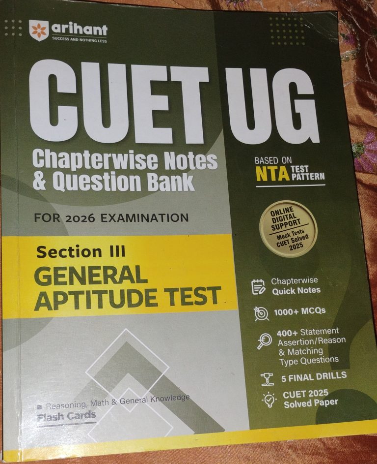 CUET UG Chapterwise notes & question bank for 2026
