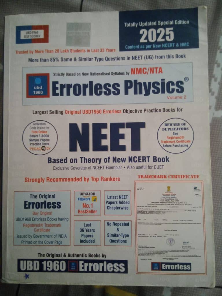 NEET Errorless Physics 2025