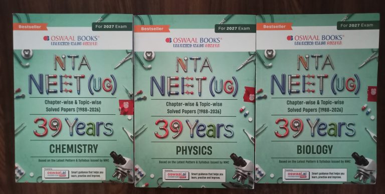 Oswaal NEET39’years chapter and topic wise pyqs