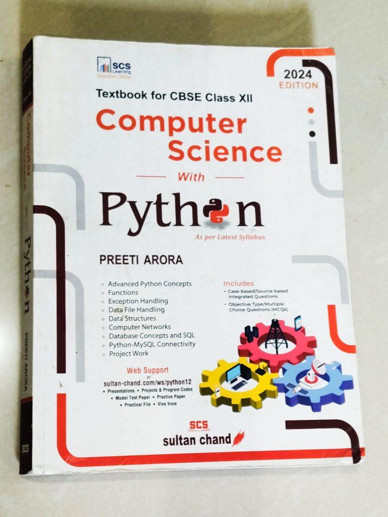 Textbook of computer science with python class XII