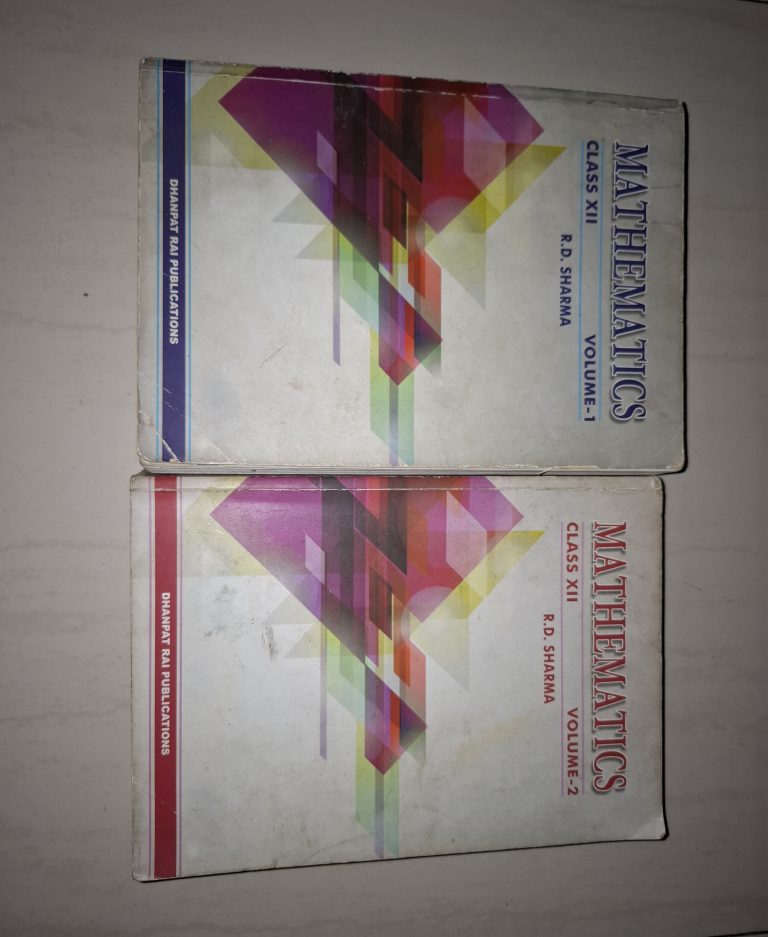 R D sharma Mathematics Class 12th Volume 1 and 2