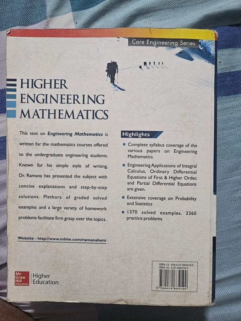 Higher engineering mathematics by BV Raman