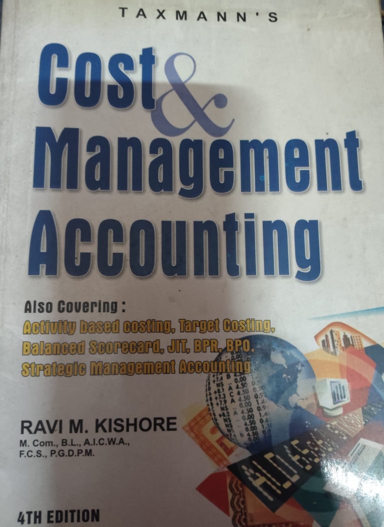 Cost & Management Accounting By Ravi M Kishore