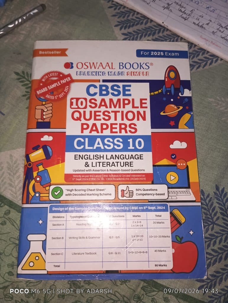 Sample paper class 10 of edition 2025 photo 2