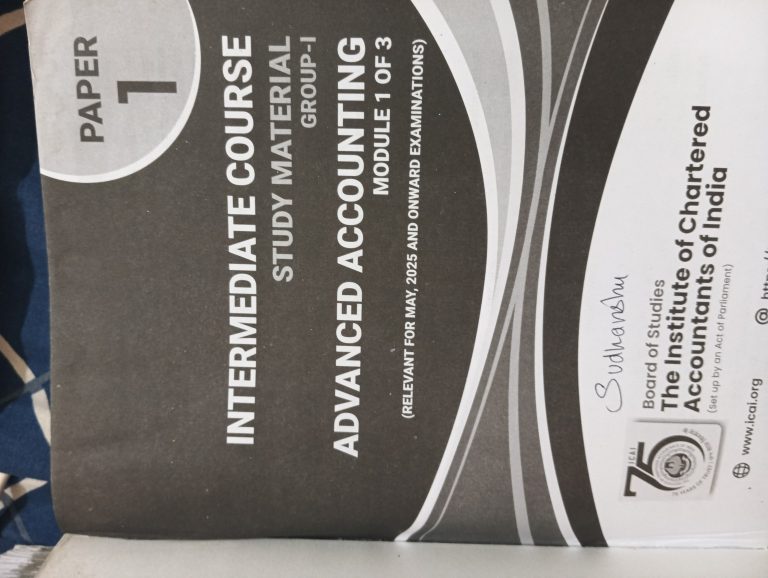 ICAI Intermediate Course Study Material Group-1&2