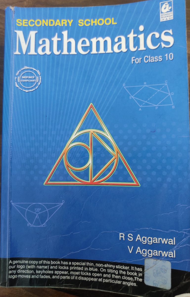 Aggarwal for Class 10 mathematics