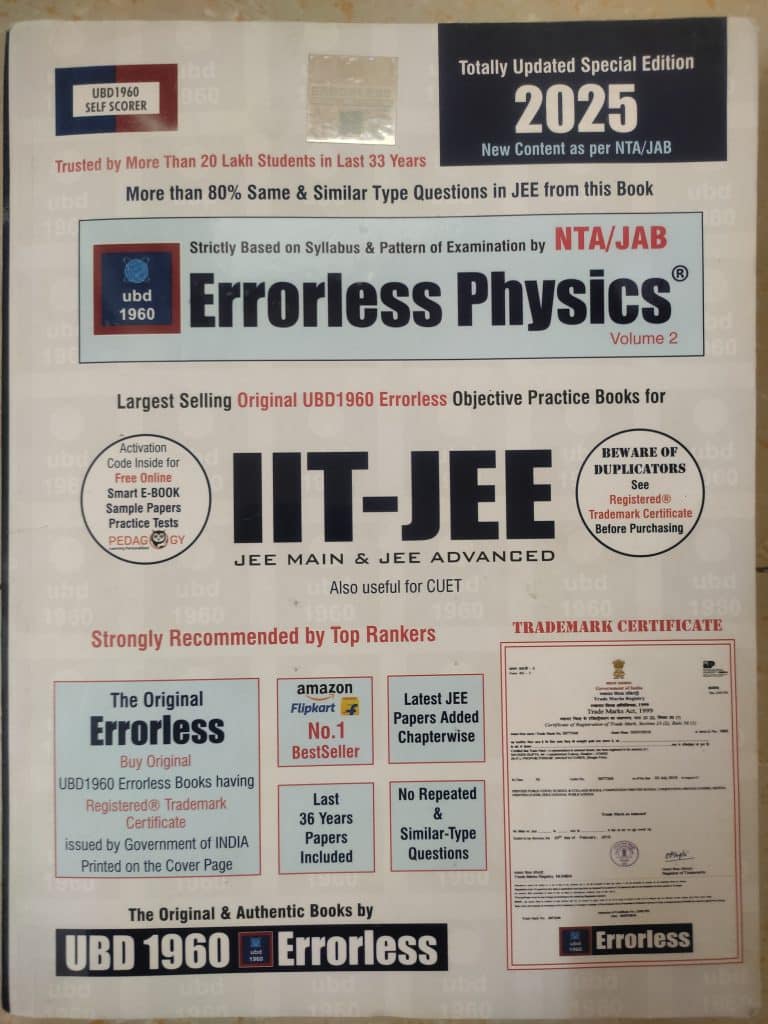 Errorless physics for IIT-JEE