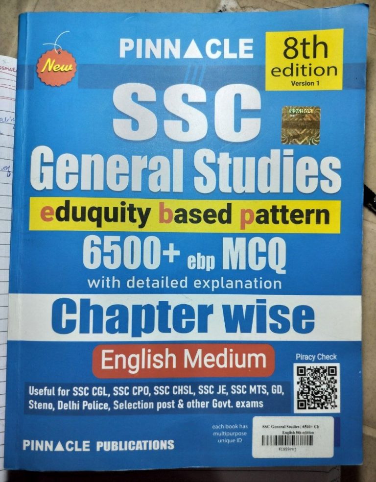 Pinnacle SSC General Studies PYQ | 6500+ MCQ | Eng