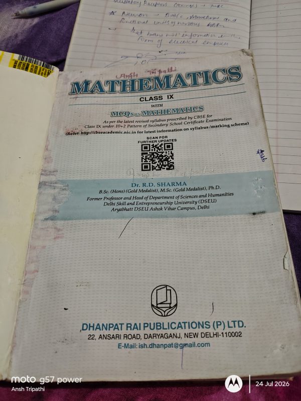 Mathematics RD Sharma class 9th