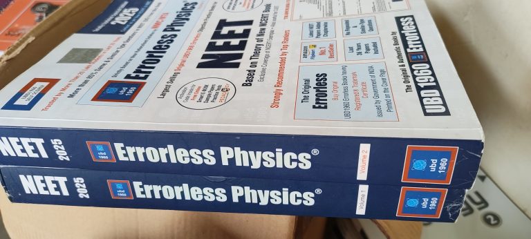 Errorless physics neet 2025