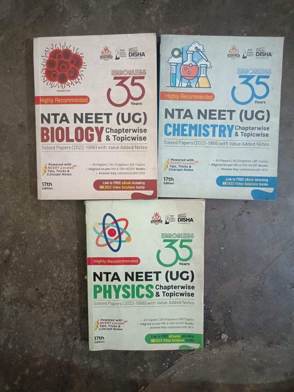 Disha Combo (3 Books) Errorless 39 Years NEET