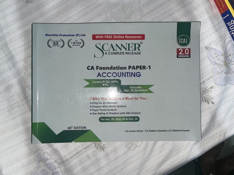 CA Foundation SCANNER Paper-1 ACCOUNTING