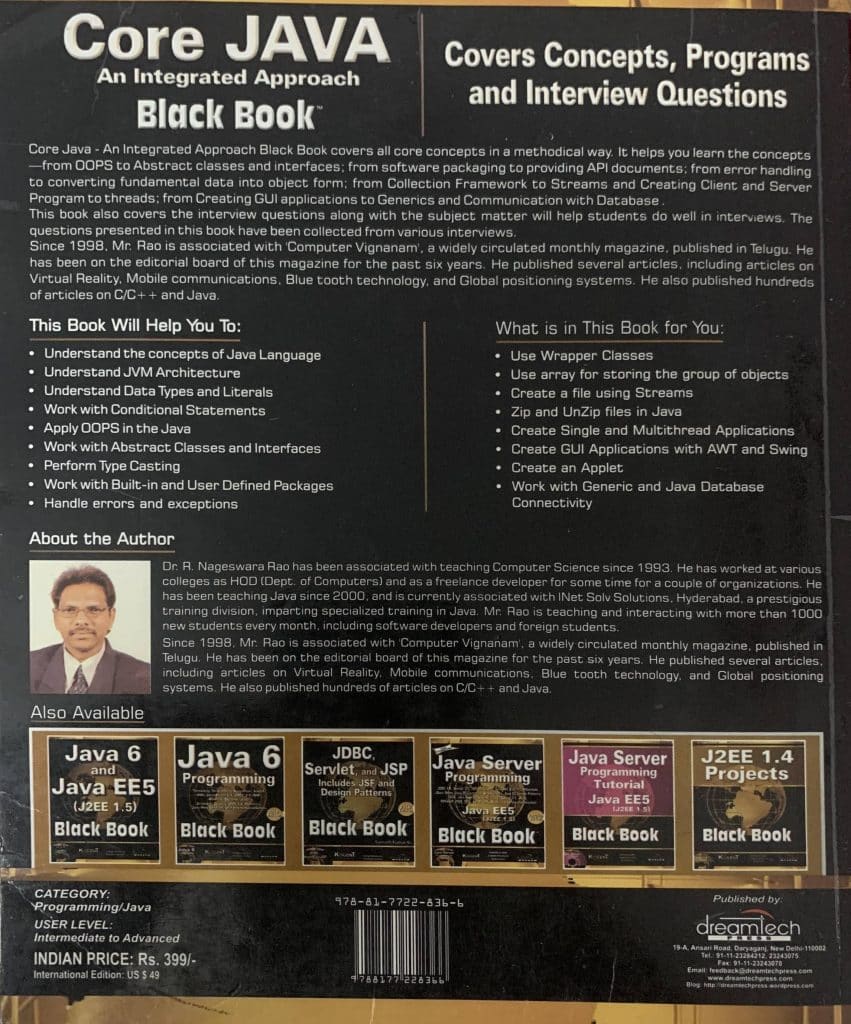 Core Java: An Integrated Approach Black Book photo 2
