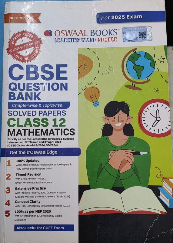 Oswal Books CBSE QUESTION BANK (Class 12) Maths
