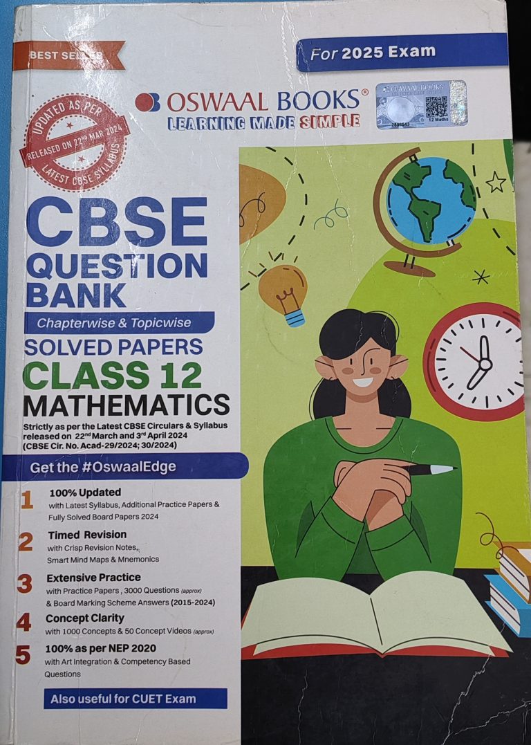 Oswal Books CBSE QUESTION BANK (Class 12) Maths