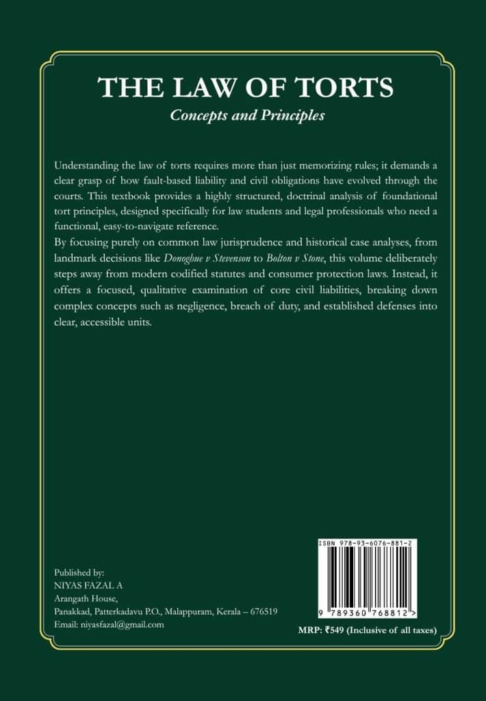 The Law of Torts: Concepts and Principles. photo 2