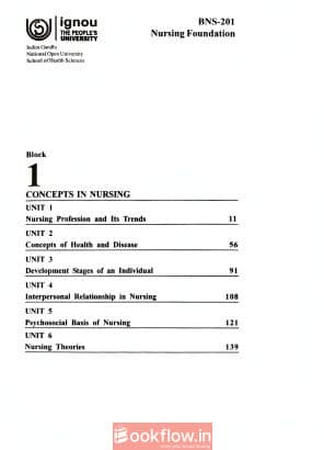 IGNOU Post Basic B.Sc Nursing – BNS 201 Nursing