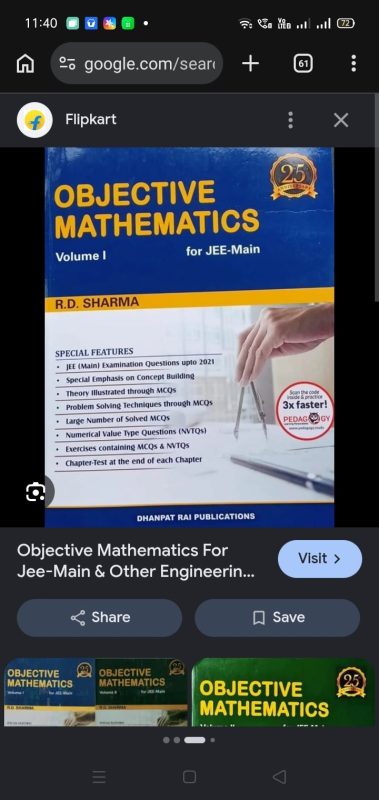 RD Sharma Objective Mathematics Volume 1 and 2