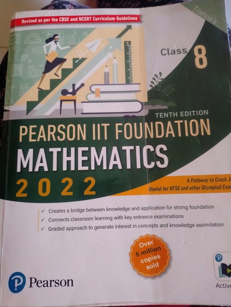 Pearson IIT Foundation Mathematics 2022 Class 8
