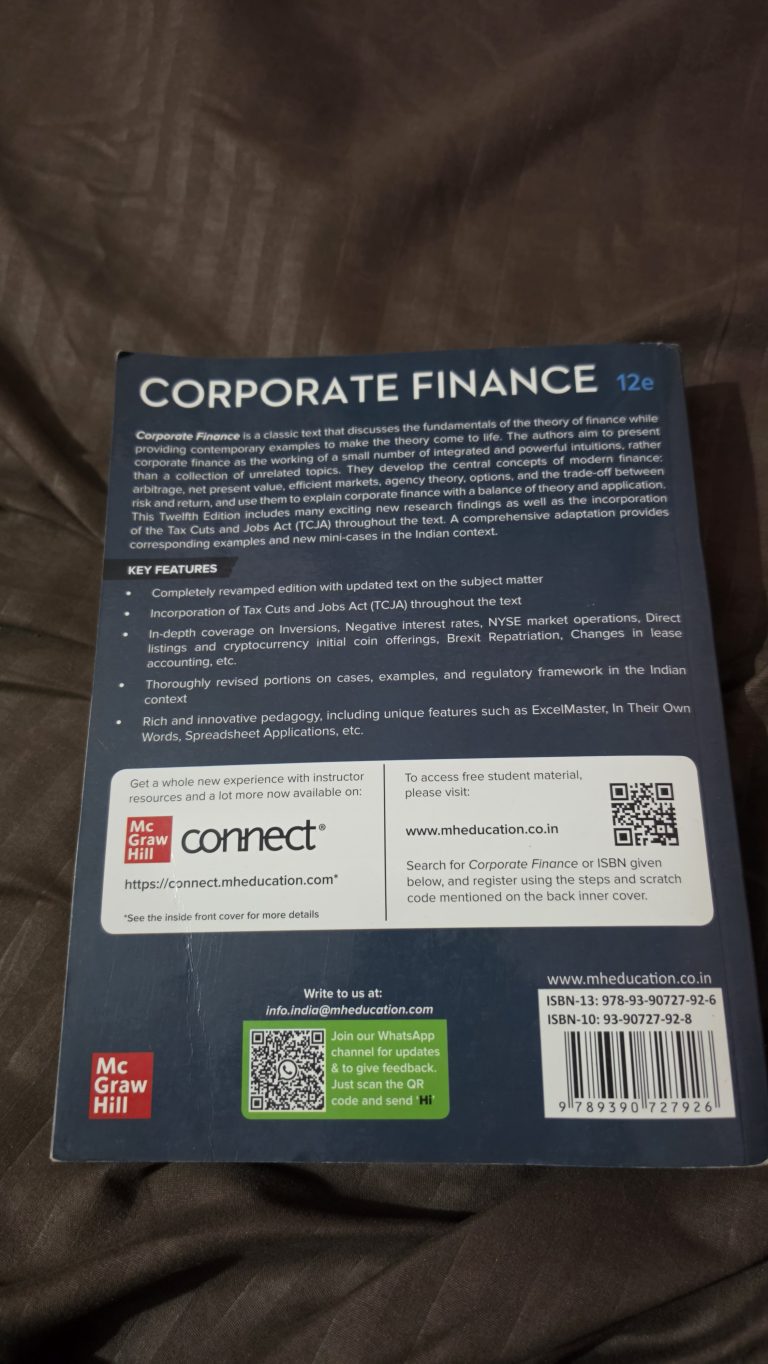 Corporate finance 12e