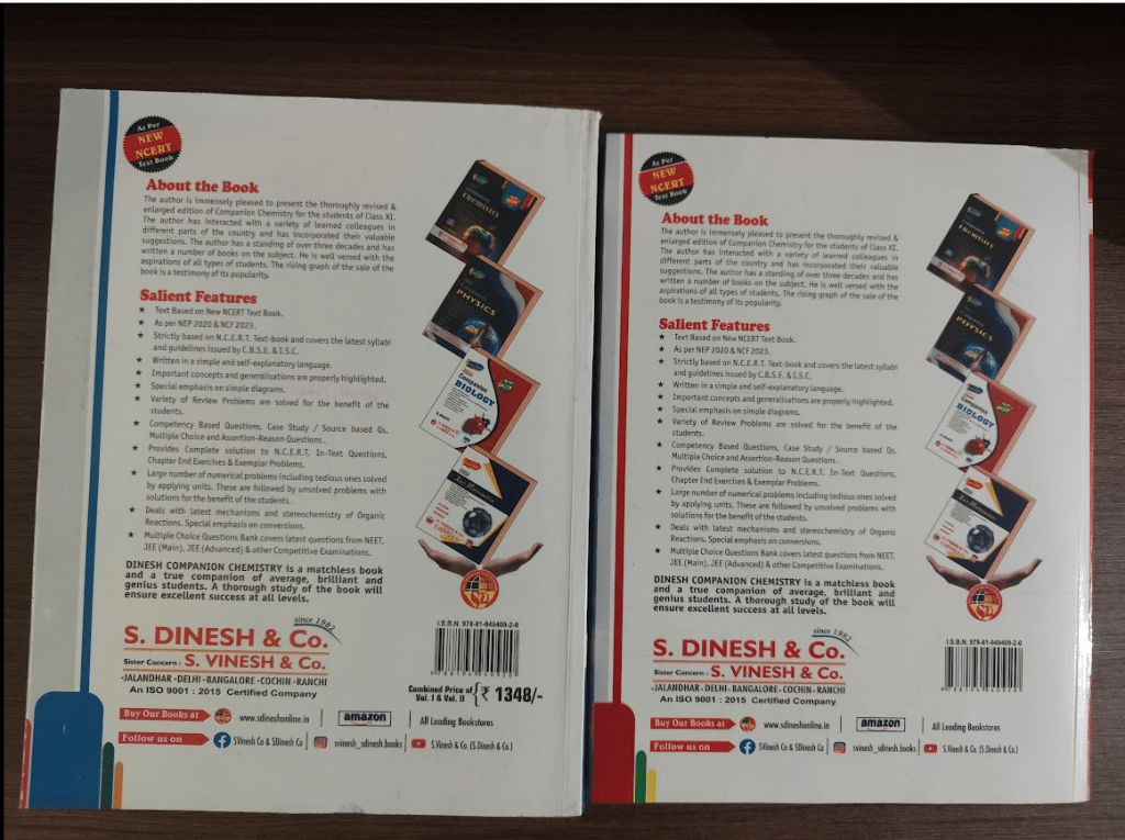 Dinesh Companion Chemistry Class 11 Vol. 1 & 2 photo 2