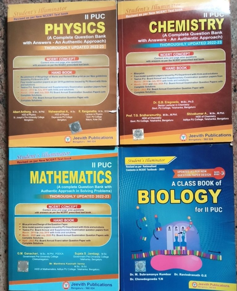 2nd PU Jeevith Publications Question Bank PCMB