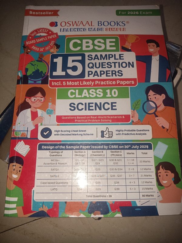 Oswaal Book CBSE 15 Sample Question Paper