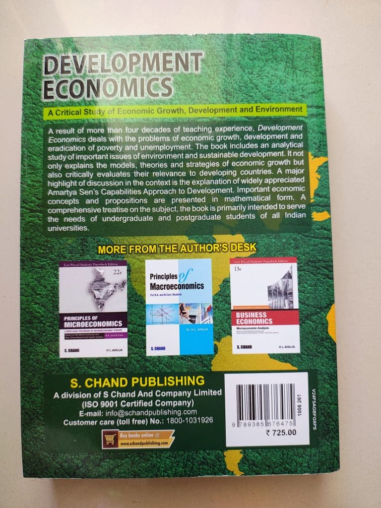 Development Economics HL Ahuja photo 2