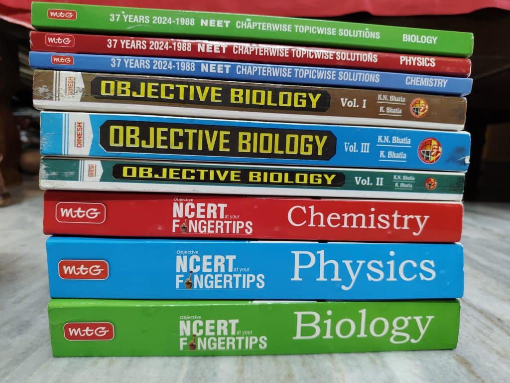 NEET Fingertips + MTG 37years PYQ + Objective Bio
