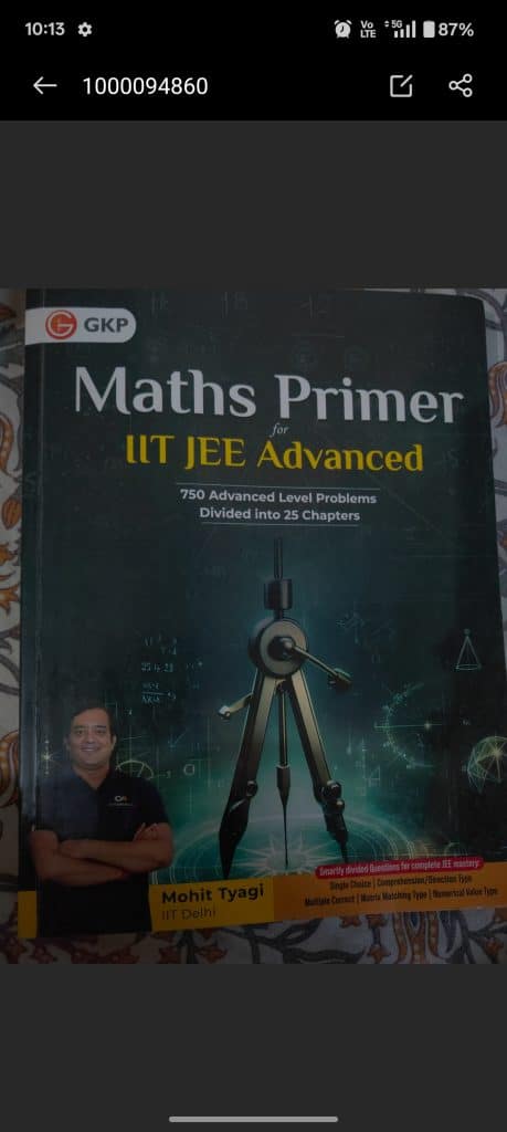 Maths primer for jee advanced