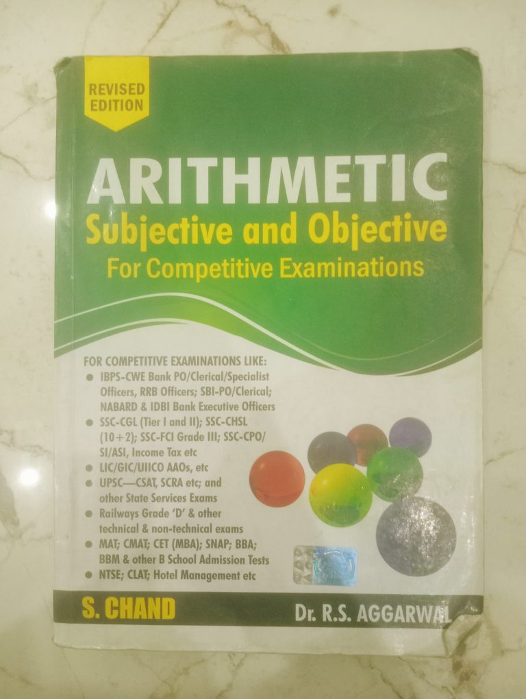 S. Chand arithmetic maths for competitive exams