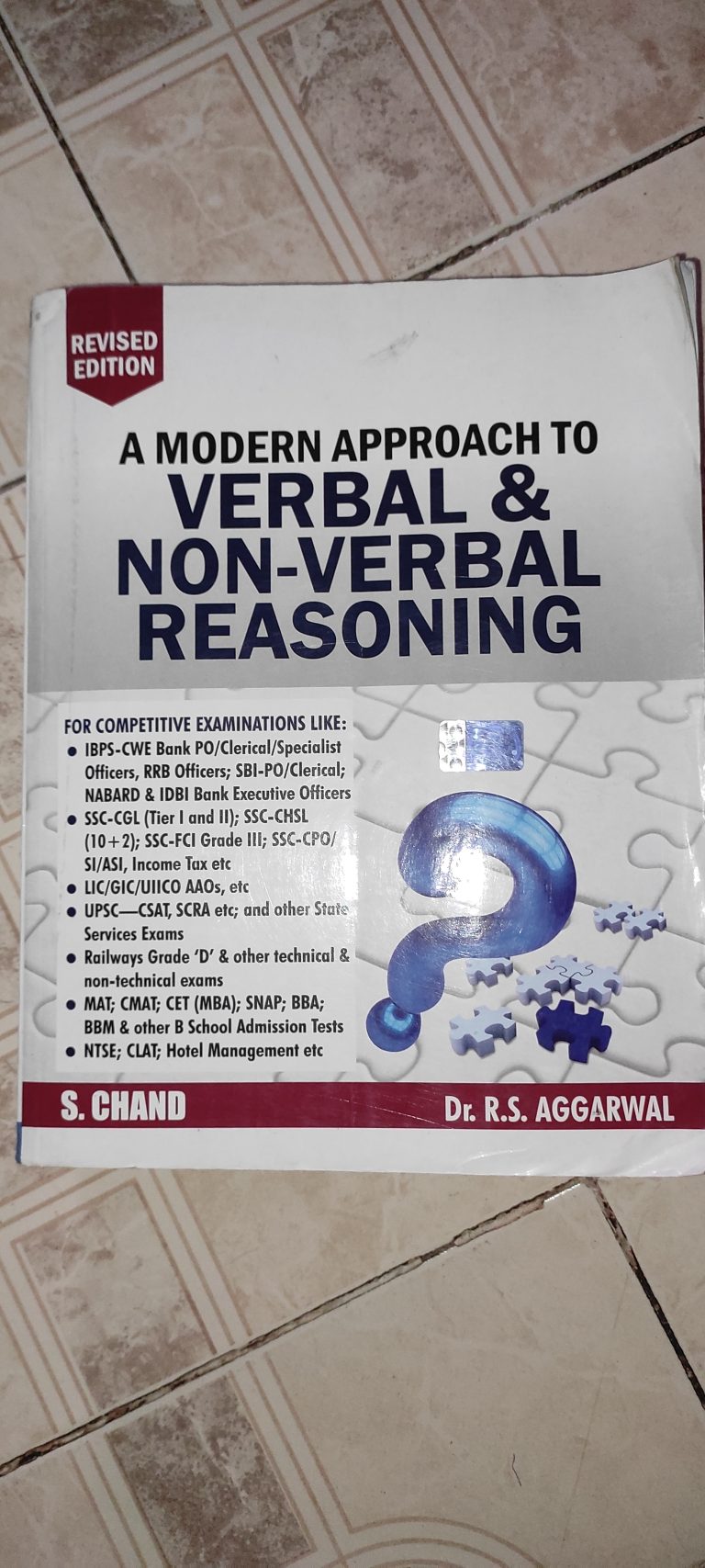 Verbal and non verbal reasoning by S.chand a