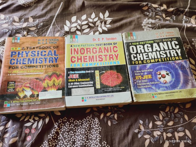 G.R. Bathla Chemistry Books – PCM Set of 3
