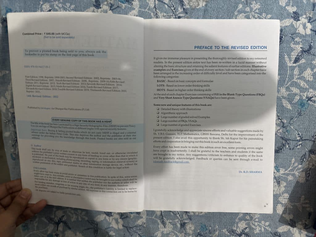 R.D. Sharma Class 10 Mathematics Book – CBSE photo 3