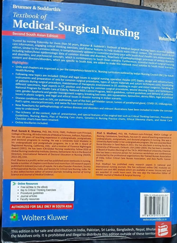 Medical surgical nursing book volume 1 and 2 photo 2