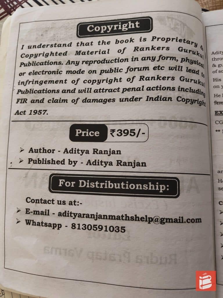 Railway maths Book by Aditya ranjan, Hindi medium photo 3