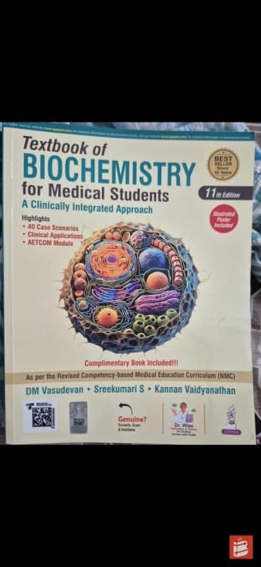 Vasudevan Biochemistry Textbook for MBBS