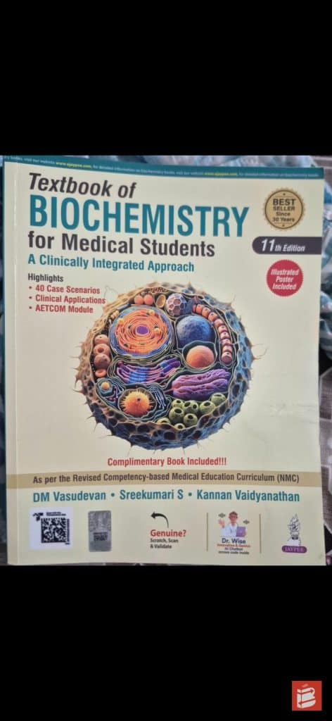 Vasudevan Biochemistry Textbook for MBBS